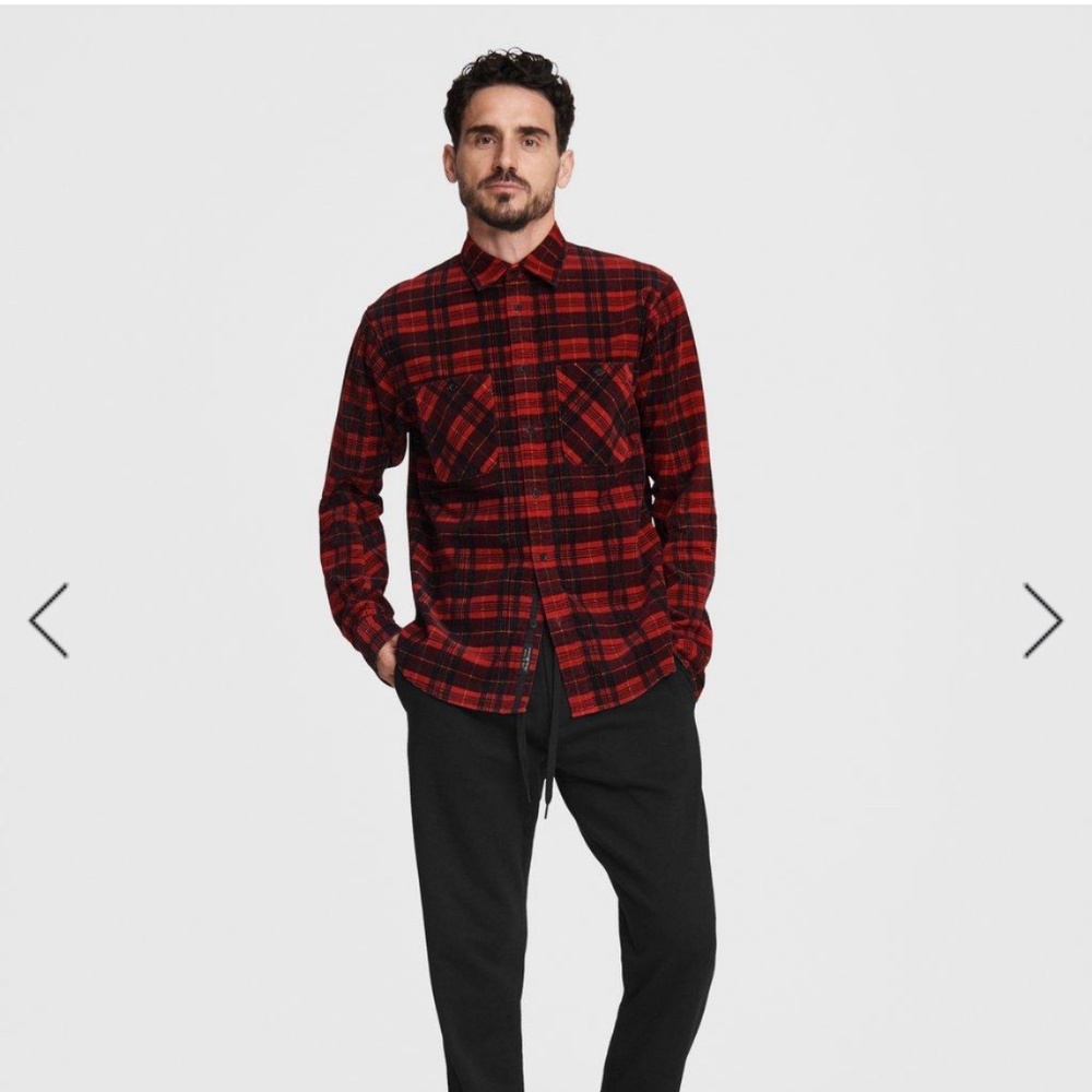 Rag & Bone Engineered Plaid Corduroy shirt